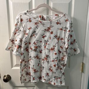 LC Lauren Conrad Floral Blouse Top
